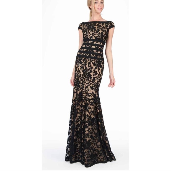 Tadashi Shoji Dresses & Skirts - Tadashi Shoji Off The Shoulder Lace Gown Dress